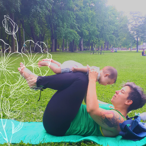 Yoga postnatal nature 🍃 avec bébé